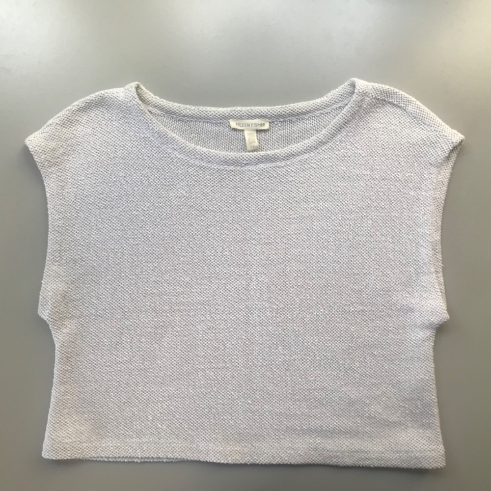 Eileen Fisher Sleeveless Cropped Tank Shell ~ S/P